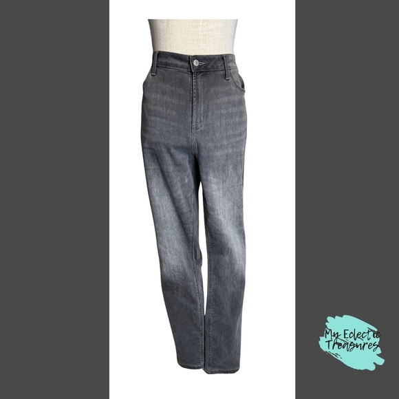 Old Navy Grey Wash Rockstar Skinny High Rise Jeans Sleek Fit Size 14 - Picture 1 of 11